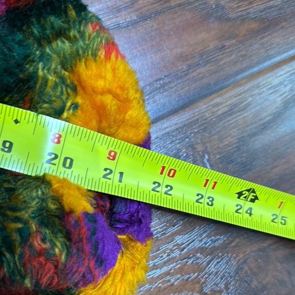 Vintage Abstract Red and Orange Teddy Jacket - Picture 10 of 13